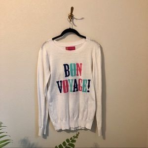 Macbeth Collection Bon Voyage White Sweater Large